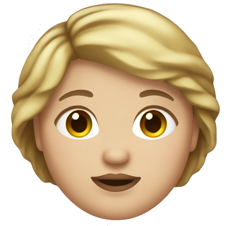 fat girl with brown hair and blonde highlights  emoji