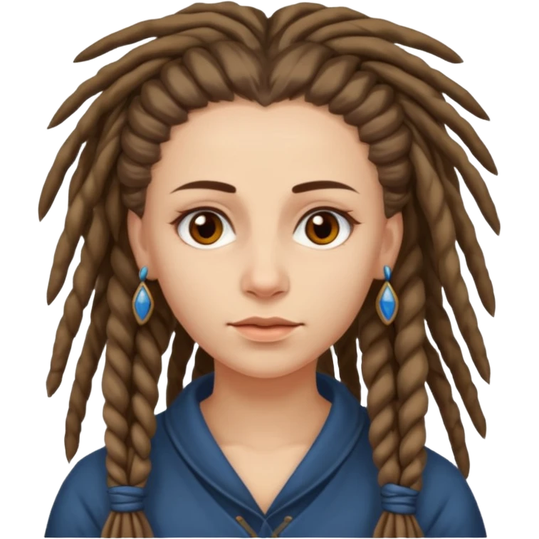 slavic woman with dreadlocks emoji