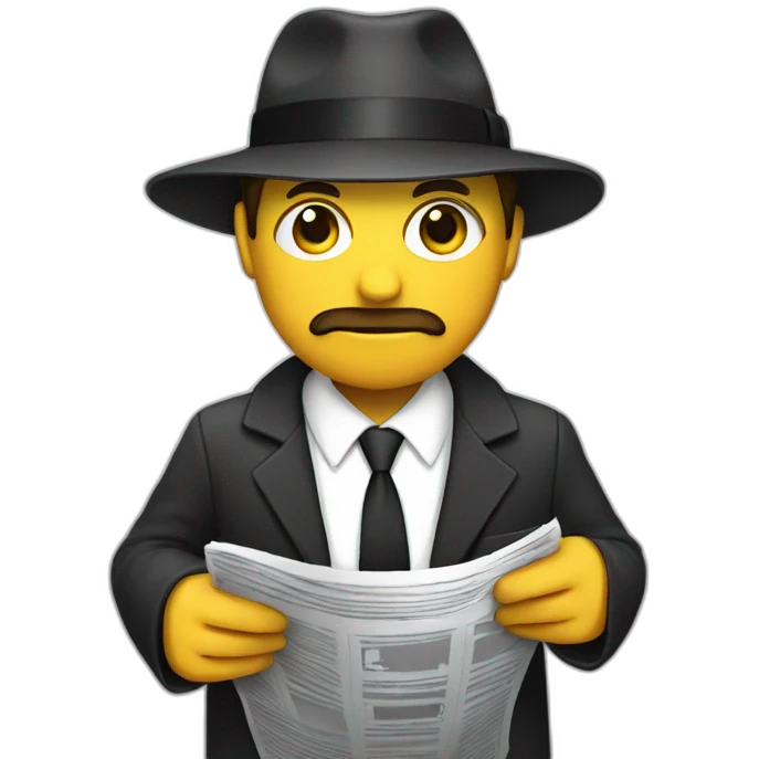 spy holding a newspaper emoji