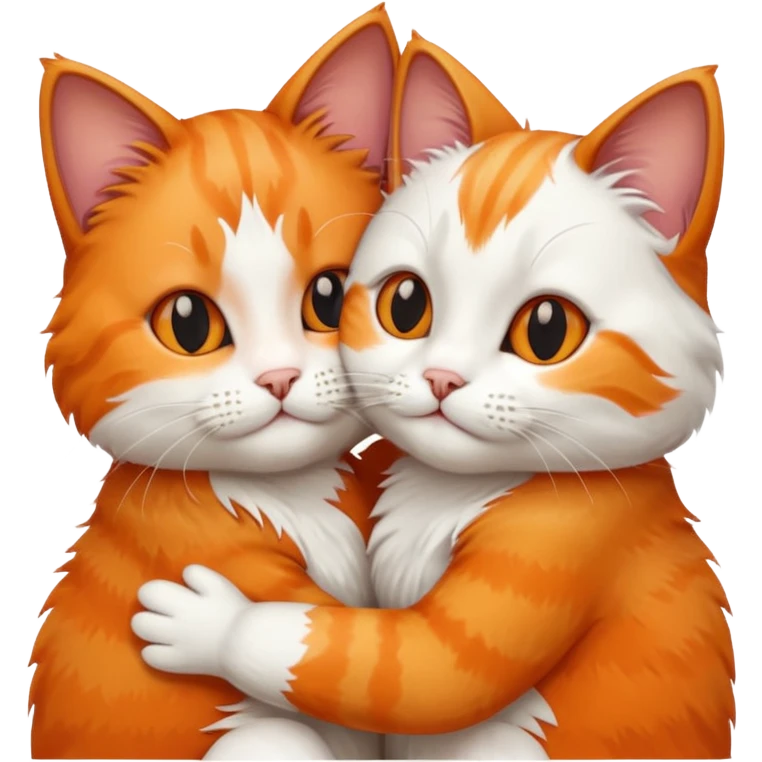 Two cats hugging emoji