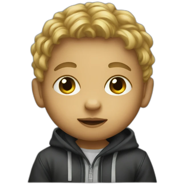 a pro hacker baby emoji