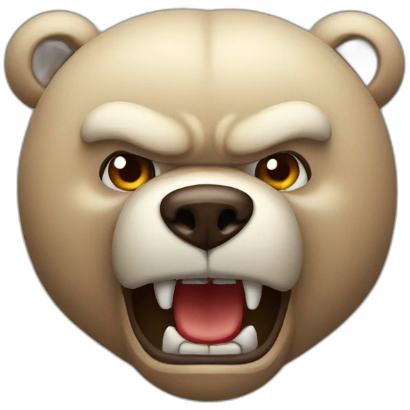 angry bear emoji