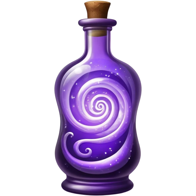 Dark Purple magic in an ornate bottle emoji