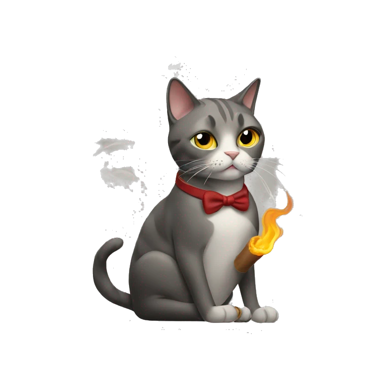 cat smoking emoji