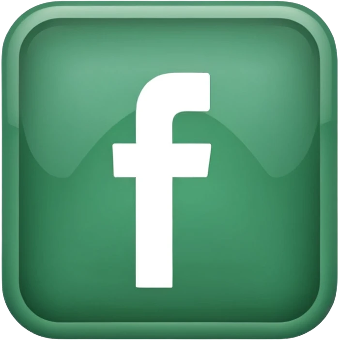 Jade style rounded square Facebook icon button emoji