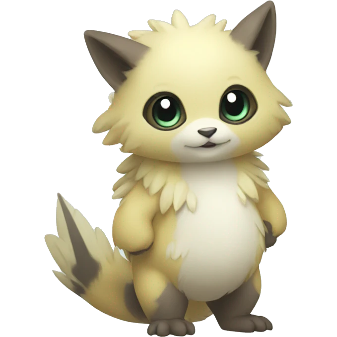 Cute cool animal hybrid Fakemon full body emoji