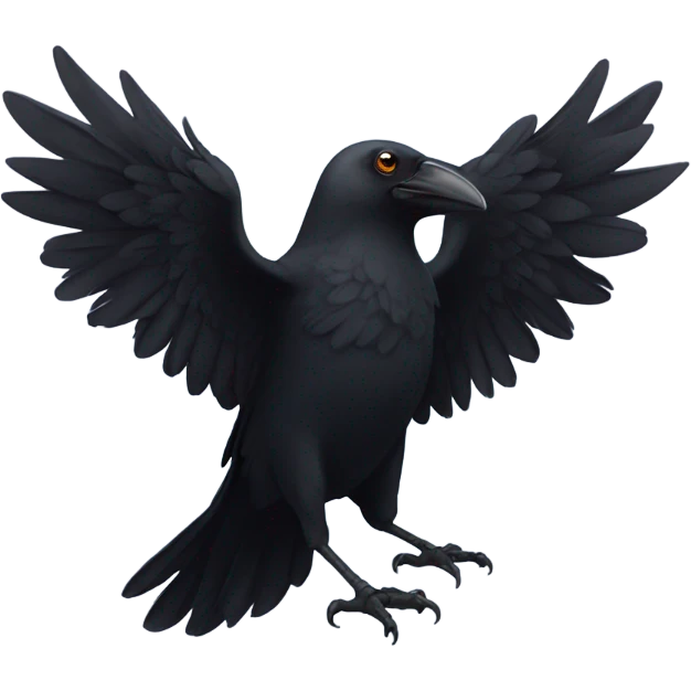 Crow with angel wings  emoji