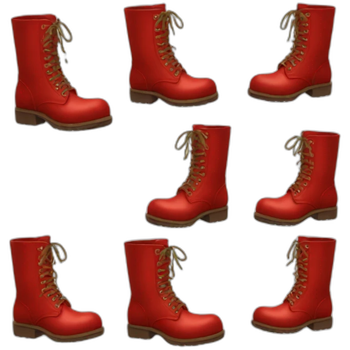 Big red boots emoji