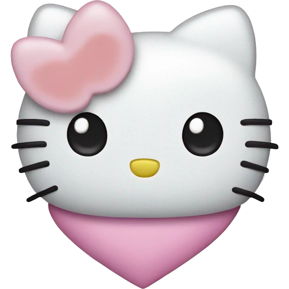 Hello kitty with pastel heart as eyes  emoji