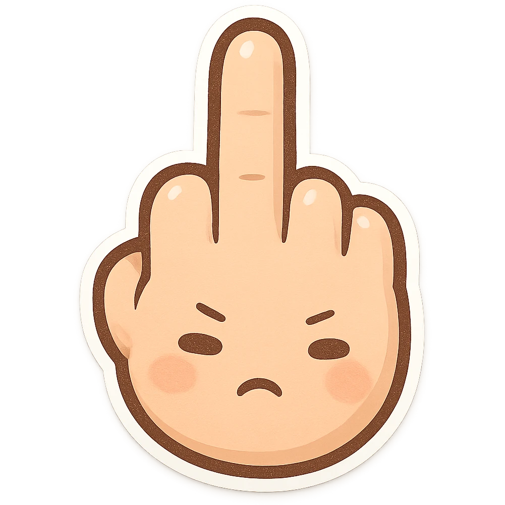 middle finger emoji emoji