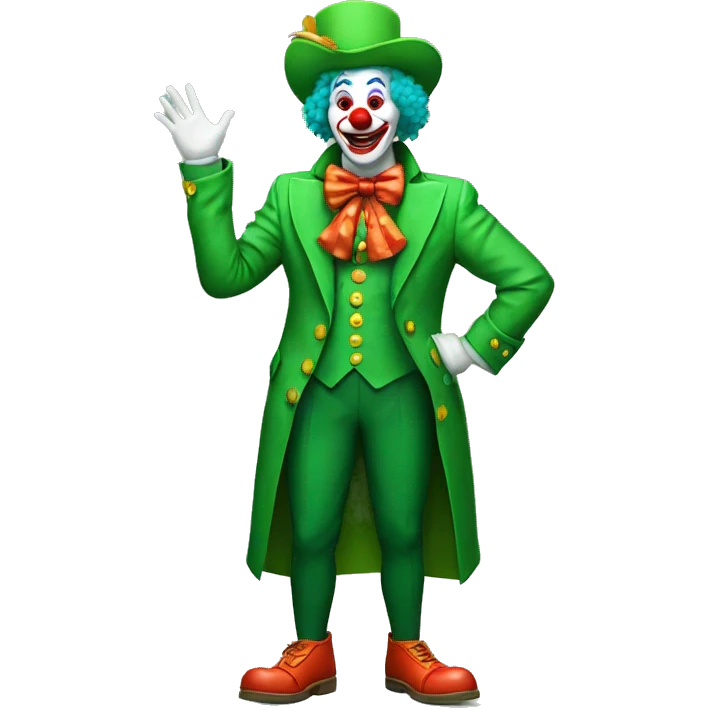 green jacket clown emoji