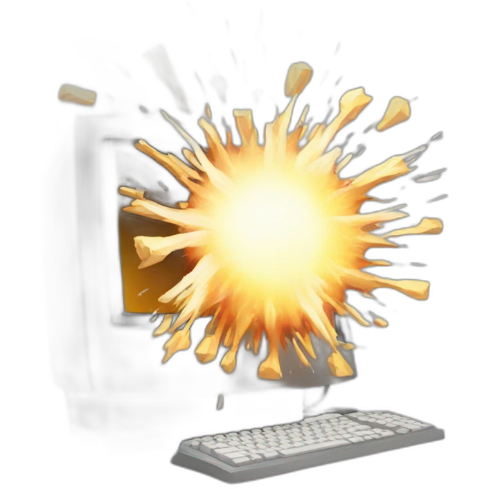 computer exploding emoji