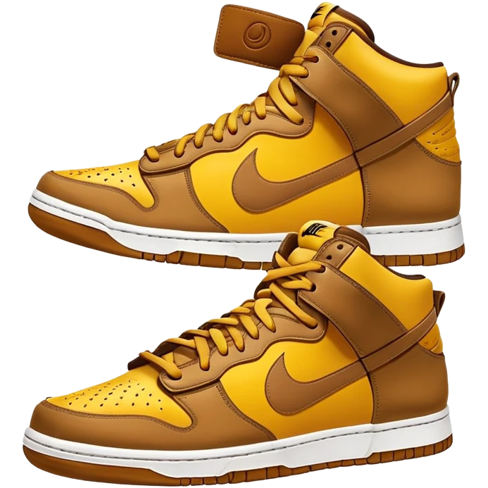 Nike Dunk Curry sneakers, yellow-brown color scheme emoji