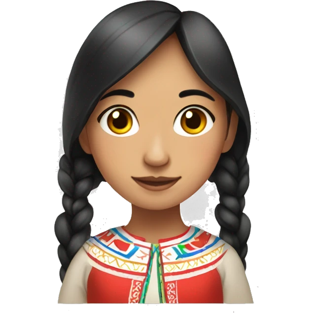 Chilean girl wearing traditional huasa dress emoji