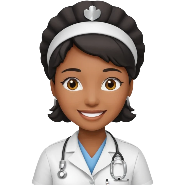 young black woman nurse emoji