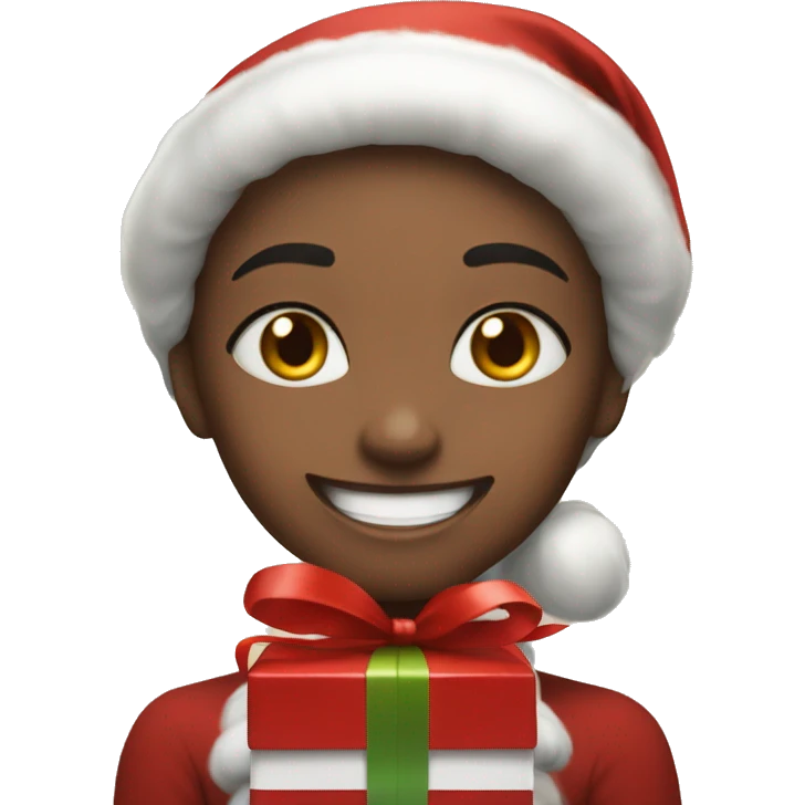 anya with christmas gift smile emoji