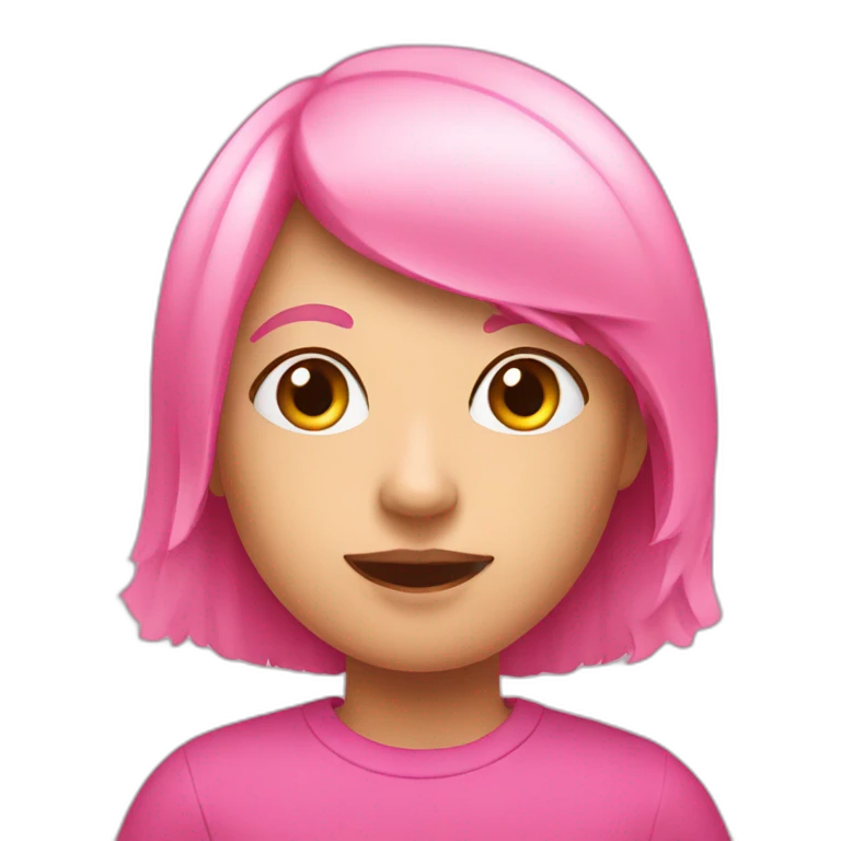 pink color emoji