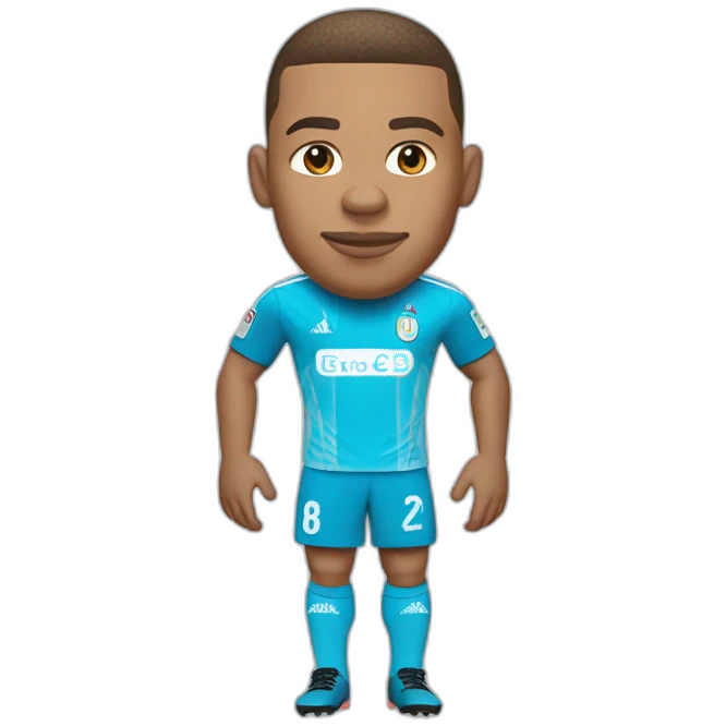 Mbappé avec un maillot de Marseille emoji