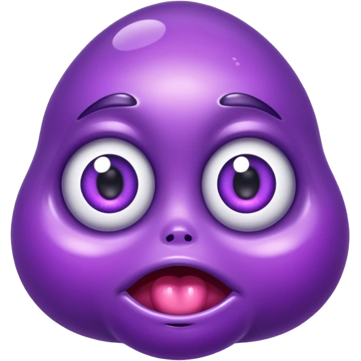 Lustful purple goo face  emoji