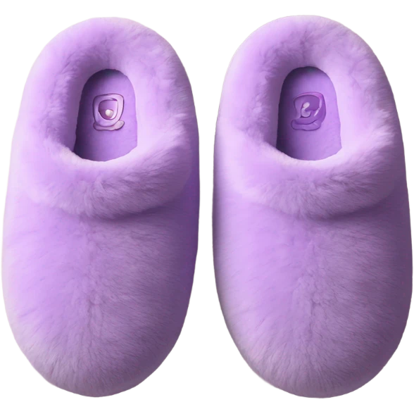 cozy slippers light purple emoji