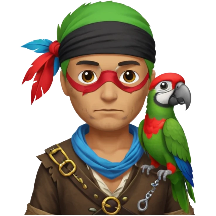 pirate and parrot emoji