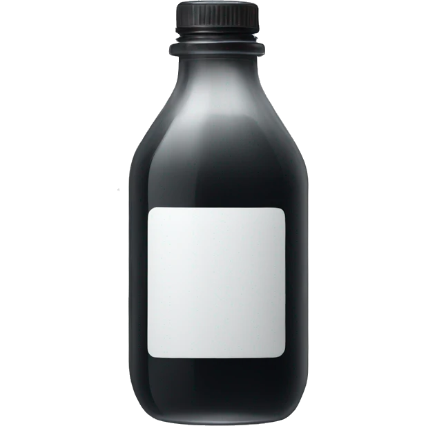 Clear bottle of ink emoji