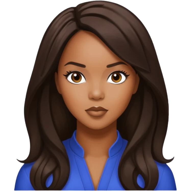 LeToya Luckett with dark brown long hair emoji
