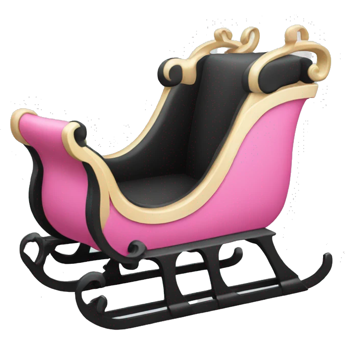 pink and black sleigh emoji