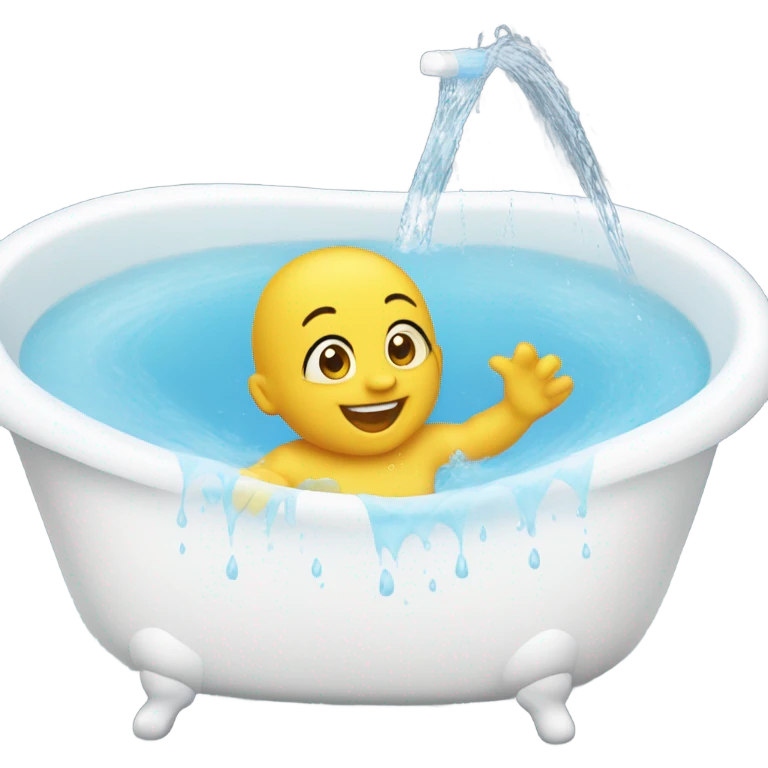 white bath and baby emoji