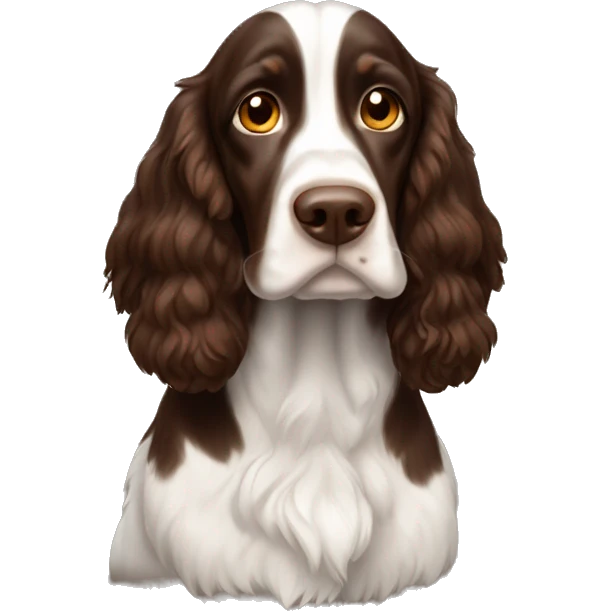 Brown tri color springer emoji