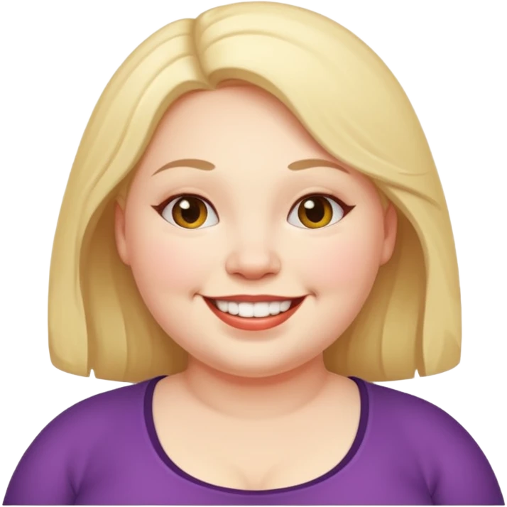 mujer joven gorda emoji