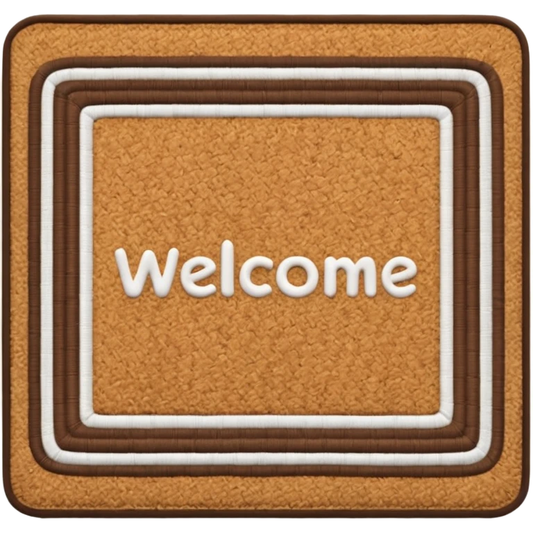 Doormat with welcome  emoji