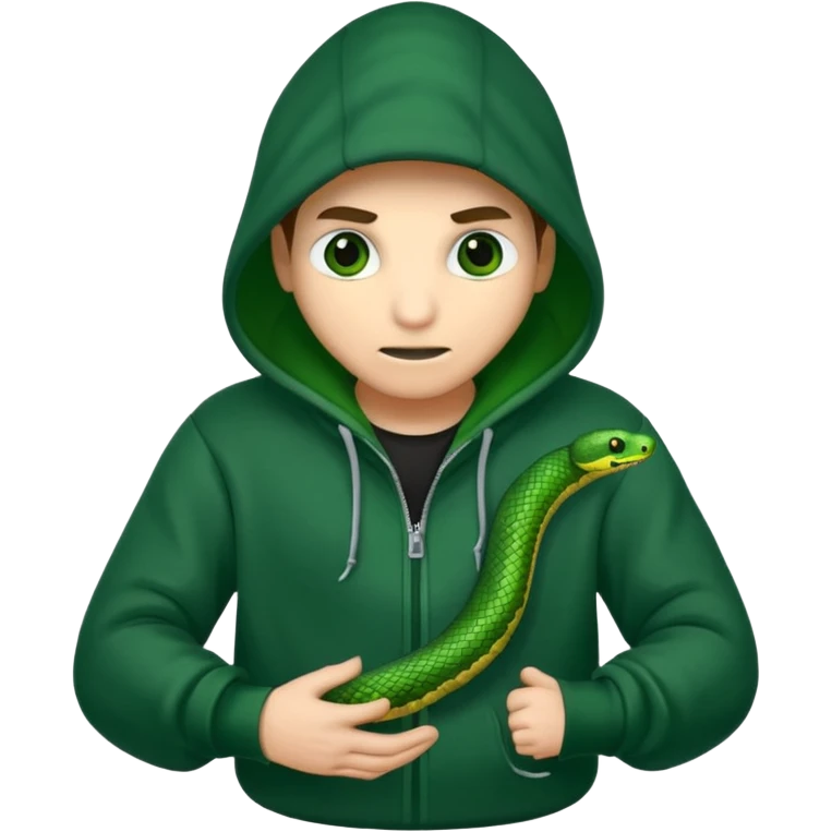 Snake with a hoodie emoji