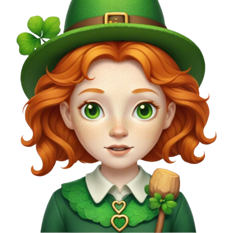 ginger leprechaun woman emoji