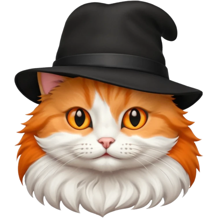Cat with a black hat emoji