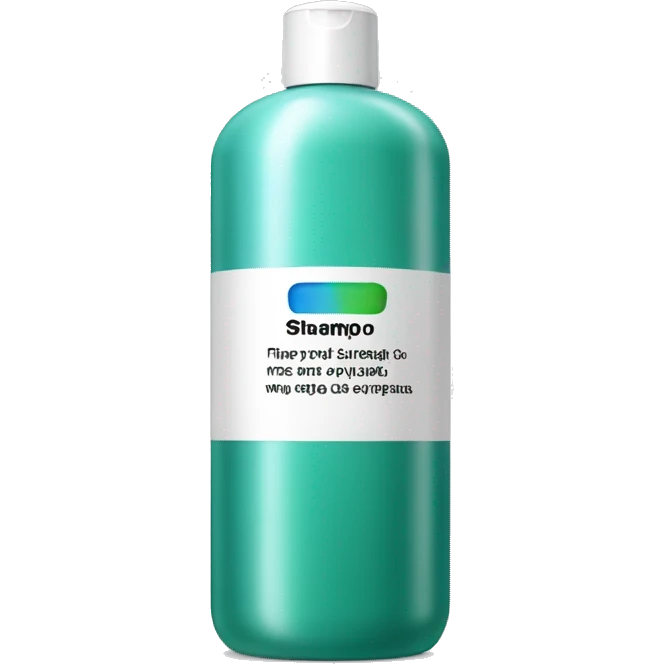 a huge bottle of shampoo with a white cap emoji
