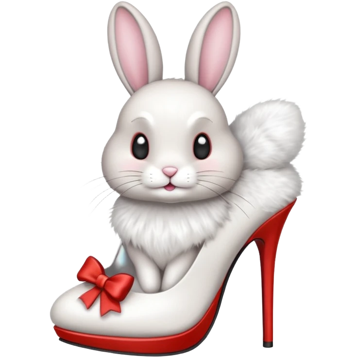 bunny wearing high heels emoji