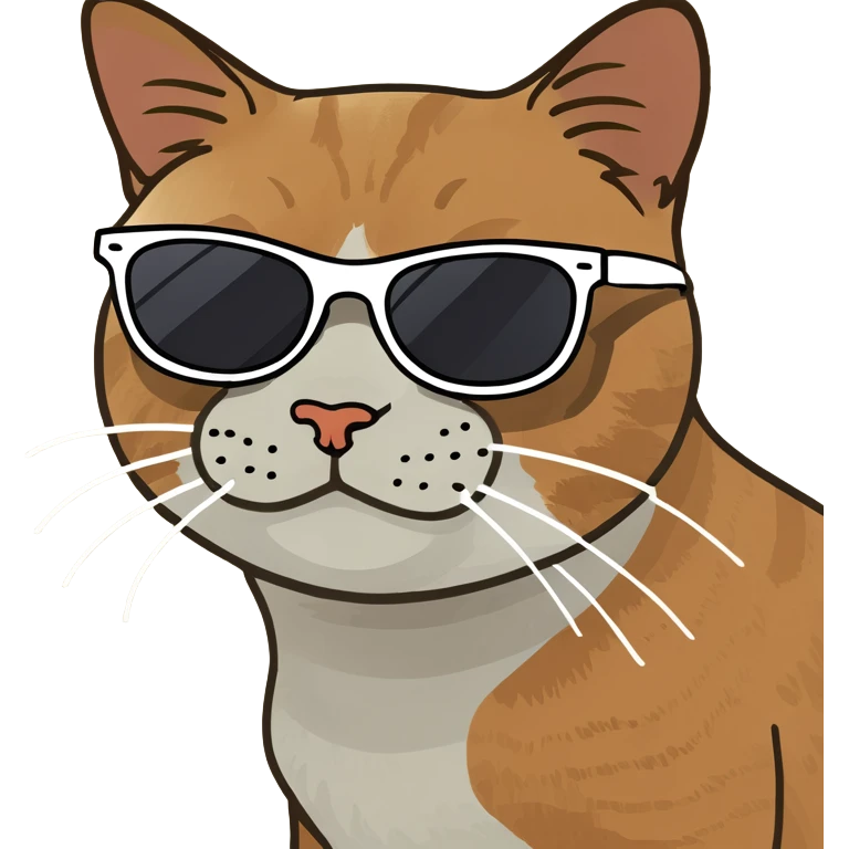 Cat with sunglasses emoji