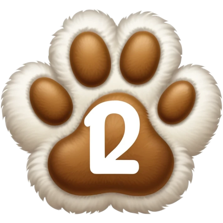 puppy paw print with number 12 inside emoji