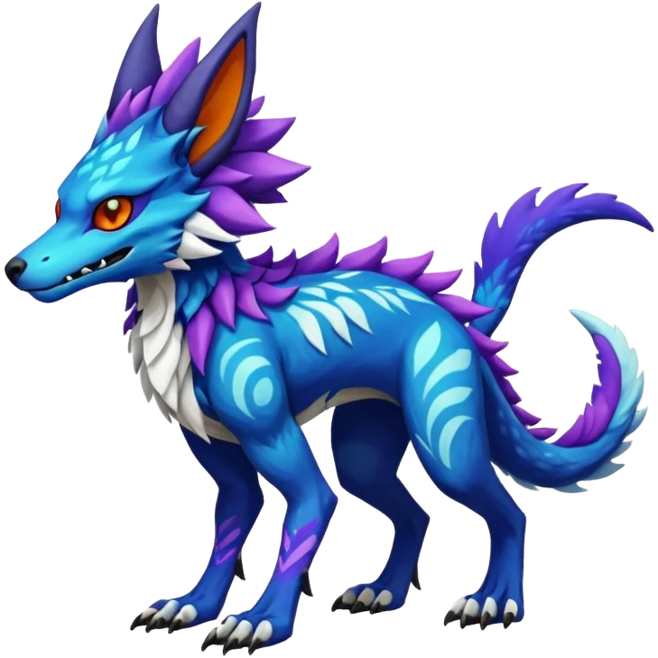 Rare realistic exotic cute epic pretty beautiful handsome gorgeous aesthetic colorful vibrant Vernid-Protogen-Primagen-Wickerbeast-Sergal-Gener-species-Fakemon-hybrid-creature by LiLaiRa, beautiful intricate markings, full body emoji