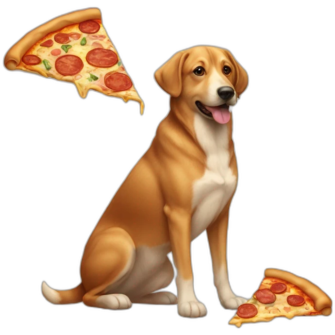 Mélange de pizza et de chien emoji