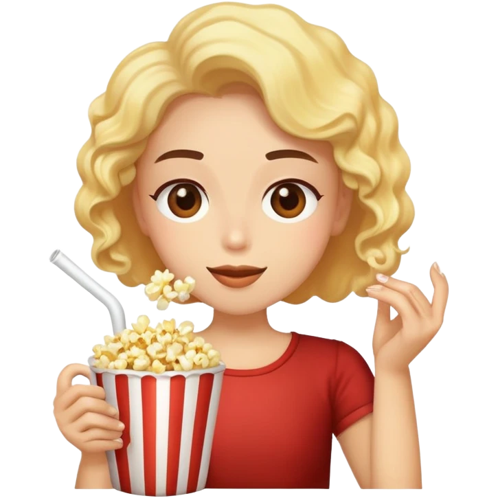 Eating popcorn heating tea emoji