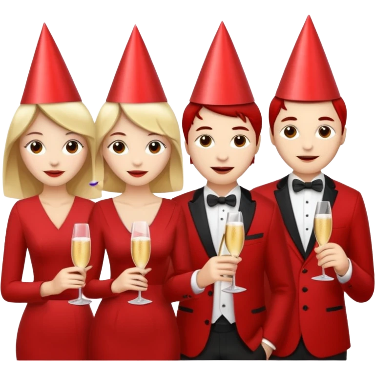 Red group peoples party emoji