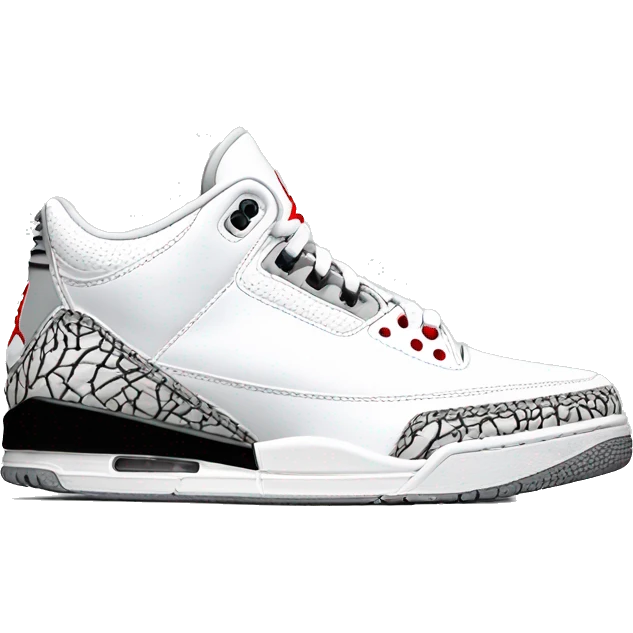 jordan 3 pure white emoji
