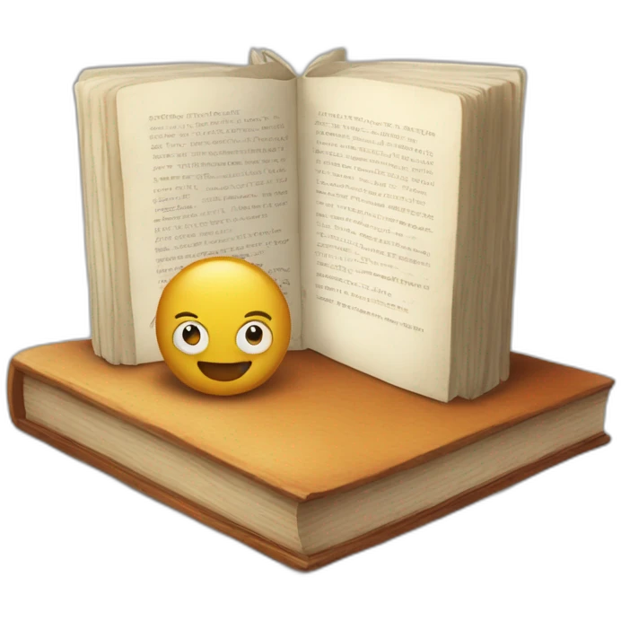 the book is on the table emoji