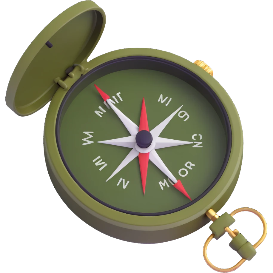 NATO military compass in olive green color emoji