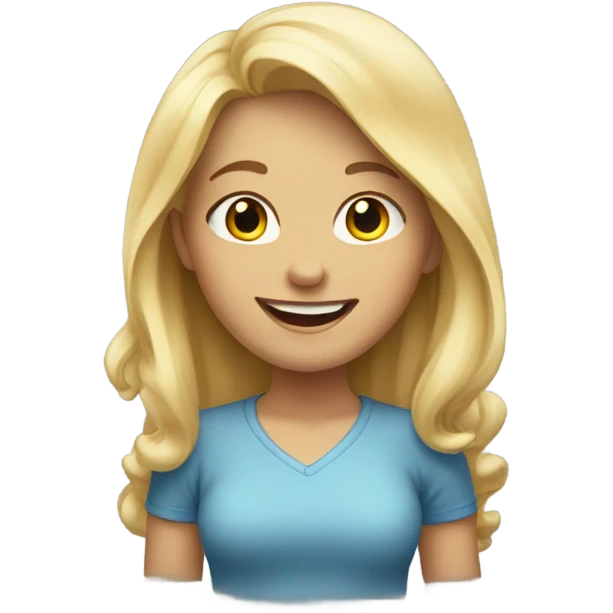 Blonde cute face emoji