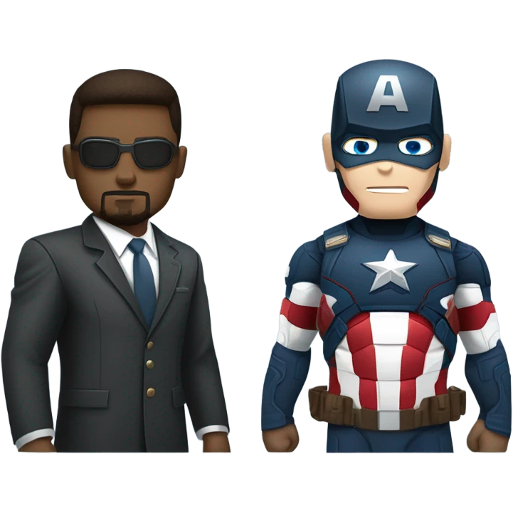 Iron Man and Captain America as FBI agents emoji
