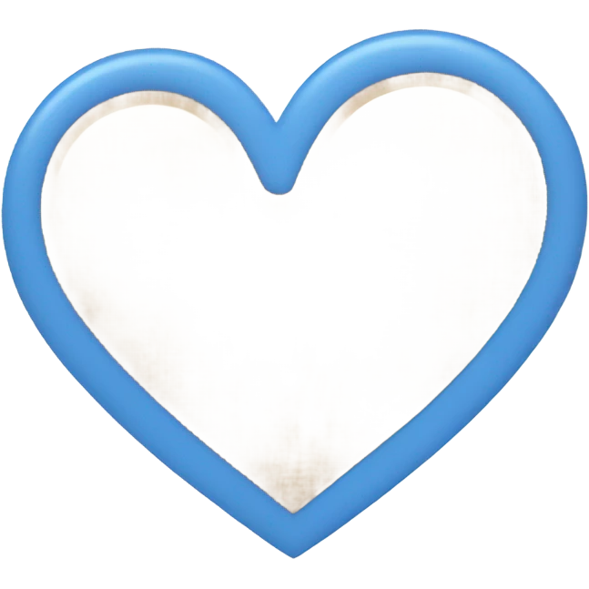 Blue light beige heart emoji