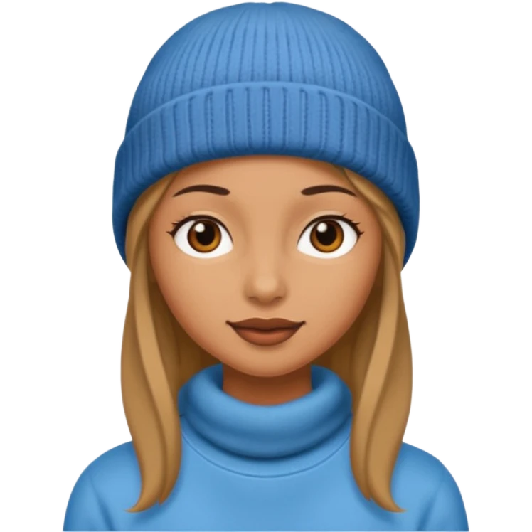 woman with beenie emoji